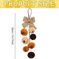 thumbnail image 3 of Fall Pumpkin Hanging Swag,Velvet Harvest Pumpkin Decor, Autumn Farmhouse,Thanksgiving Decorations for Front Door Kitchen Fireplace Home Indoor Outdoor (A), 3 of 4