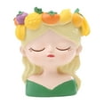 thumbnail image 4 of Milaget Mignonne Fille avec Fruits sur la Tête Pot de Fleurs Compact Léger avec Trou de Drainage Style C, 4 of 9