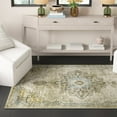 thumbnail image 4 of HomeRoots 5' X 7' Grey Blue Beige And Gold Oriental Power Loom Stain Resistant Area Rug, 4 of 10