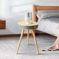 thumbnail image 5 of Tianyi Smart Music Coffee Table Round Smart End Table, Bluetooth Side Table with USB Port and outlet Smart Table with Speaker and Wireless Charger- Ashwood, 5 of 8
