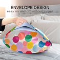 thumbnail image 4 of Yayeee Pillowcase Standard Size Set of 2 Satin Wrinkle Resistant Pillow Case, Light Colorful Circles, 4 of 7