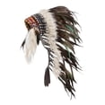 thumbnail image 1 of Tocado de plumas indias, sombrero, diadema para juegos de rol, burlesque, fiesta de disfraces, 1 of 8