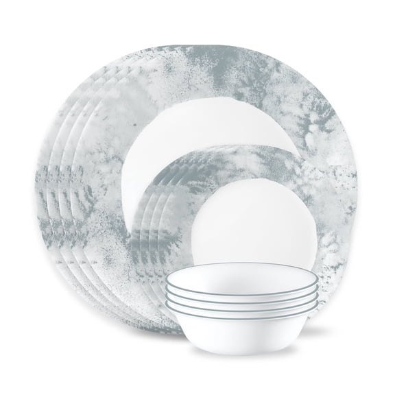 Corelle Salt Wash 12-Piece Glass Dinnerware Set (Service for 4)