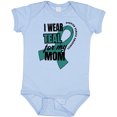 thumbnail image 3 of Inktastic I Wear Teal for My Mom Ovarian Cancer Awareness Boys or Girls Baby Bodysuit, 3 of 5