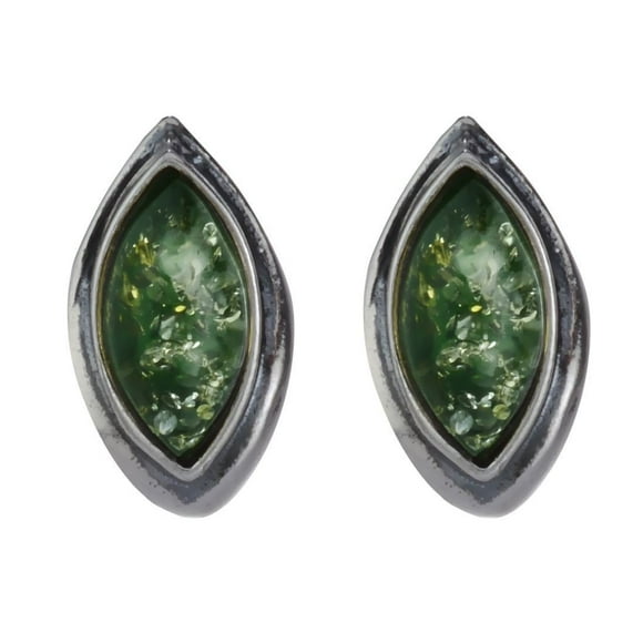 Sterling Silver and Baltic Green Amber EarringsHarper\