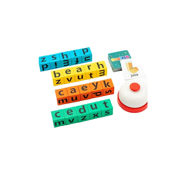 Letter Dice Set, Word Building Game Featuring Timer, Includes 60 Cubes with Rounded Edges, Spelling, Vocabulary, and Strategy for Family Game Nights, Classrooms, Travel