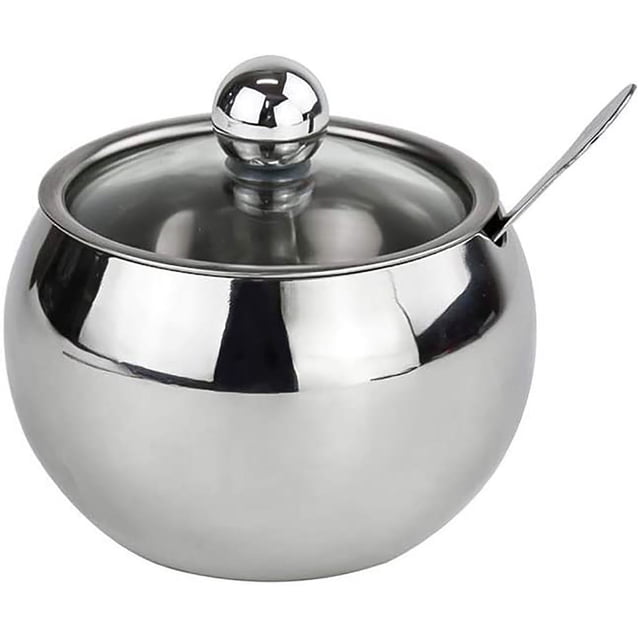 Bol à Sucre, Acier Inoxydable, kryddsked avec Couvercle, 7,6cm - Parfait-Max