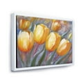 thumbnail image 3 of Designart 'Abstract Yellow Blooming Tulips' Traditional Framed Canvas Wall Art Print, 3 of 5