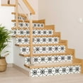 thumbnail image 4 of Mi Alma Black White Floral Peel & Stick Tiles - Vinyl Backsplash 8x8, 4 of 11