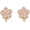 XHEJ259-Pink flower, variant on Fashion Cute Small Clover Bowknot Flower Cartoon Clip on Earrings Non Piercing for Women Charm Ear Clip