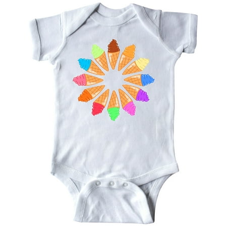 

Inktastic Ice cream cone starburst Gift Baby Boy or Baby Girl Bodysuit