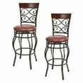 thumbnail image 4 of Gymax 2PCS Retro Swivel Bar Stools w/ Padded Seat Home Kitchen Pub Bistro, 4 of 10