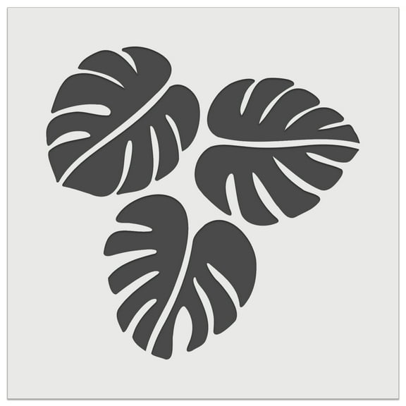 Monstera Leaves Trio DIY Cookie Wall Craft Stencil - 5.5 Inch