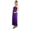 thumbnail image 2 of 24seven Comfort Apparel Maternity Strapless Maxi Dress, 2 of 4