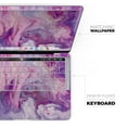 thumbnail image 4 of DesignSkinz Blue & Pink Acrylic Abstract Paint V2 Full-Body Skin Decal Wrap Cover for MacBook Air 13" M2/M3 (A2681/A3113), 4 of 9