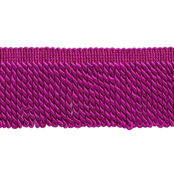 2 1/2" (6cm) Bullion Fringe Trim # EF25,, Magenta Pink #161 (Bright Dark Magenta Pink) 5 Yards (15 ft/4.5m)