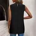 thumbnail image 6 of AherBiu Summer Tank Tops for Women High Low Crewneck Sleeveless T Shirts Casual Blouse Solid Color, 6 of 6
