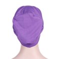 thumbnail image 3 of Womens Muslim Bonnet Cancer Chemo Beanie Caps Islamic Hijab Pleated Turban Hats, 3 of 3