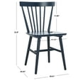 thumbnail image 6 of SAFAVIEH Winona Contemporary Spindle Back Dining Chair, Navy, Set of 2 (20.1 in. W x 20.3 in. D x 32.8 in. H), 6 of 14