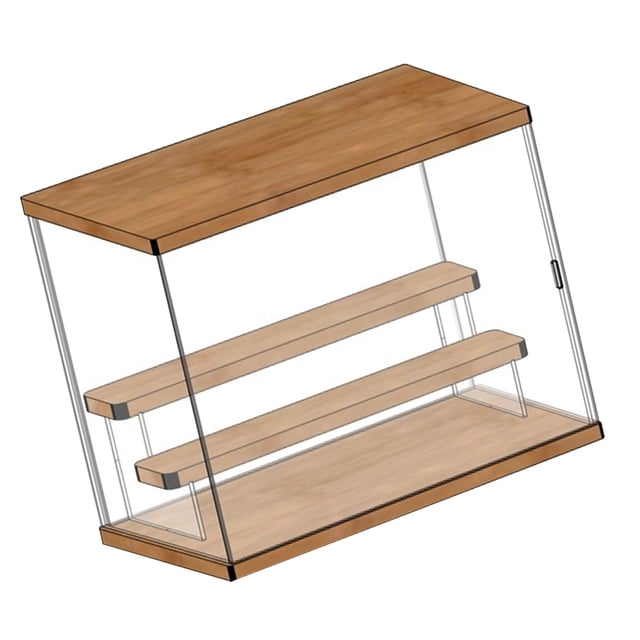Caja de almacenamiento transparente para figuras de acción escaparate de caja ciega acrílica de alta transparencia para exhibir juguetes de mano ANGGREK Otros