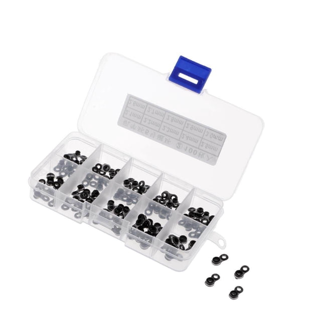 Kit de Réparation de Canne à Pêche 100 Pcs Taille Mixte Guide de Canne à Pêche Anneaux de Ligne 2.1-3.0mm
