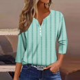thumbnail image 1 of Fiudx Ofertas Flash Artículos En Oferta Blusa de Manga 3/4 Corta Estampada a La Moda para Mujer, Blusa Informal con Cuello Redondo, 1 of 5