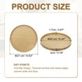 thumbnail image 2 of Uxcell Wooden Serving Tray Round Decorative Platter for Serving Food and Drinks with Stylish Design Light Brown 10.6 Inch, 2 of 6