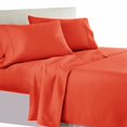 thumbnail image 1 of Solid Coral Split-Queen: Adjustable Queen Bed Size Sheets, 5PC Bed Sheet Set, 100% Cotton, 300 Thread Count, Sateen Solid, Deep Pocket, by Royal Hotel, 1 of 2