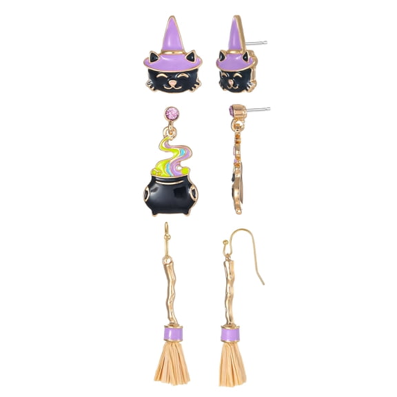 Way to Celebrate Hallween Witchy Earring Trio