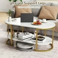 thumbnail image 4 of Auranook 2-Tier Wooden Accent Table w/Spacious Tabletop Open Storage Shelf for Room, 4 of 8