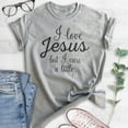 thumbnail image 2 of I Love Jesus But I Cuss A Little T-shirt, Unisex Women's Men's Shirt, Cute Jesus T-shirt, Christian Shirt, Heather Gray, Large, 2 of 6