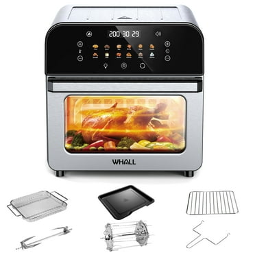 Whall Air Fryer Oven – 12QT Touchscreen Air Fryer with 12 Pre-set Menus, up to 95% Less Oil, and Clearlook Window,New