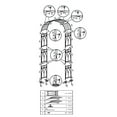 thumbnail image 2 of Riedhoff 8ft Garden Trellis Arch,Reinforced Metal Garden Archway for   Lawn Courtyard Patio,Black, 2 of 7