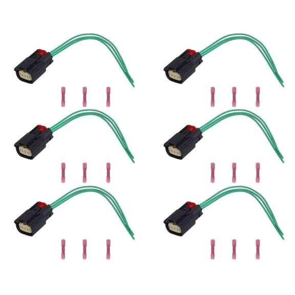 Set of 6 ISA Ignition Coil Connector Compatible with 2009-2017 Ford Flex 2009-2016 Lincoln MKS V8 V6 l4 3.7L 3.5L Replacement For S2280,WPT931