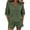 #01 Army Green 【Mix, Match & Rotate: Stock Up on Daily Colors】, variant on Women's Cotton Elastic Waist Two Piece Outfit V Neck Ruffle Short Sleeve Top with Shorts, Solid Casual Summer Set, Lounge Maternity Activewear Shorts | VerBelle,Army Green L