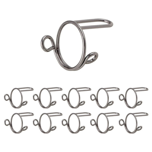 Wudu Nail Rings Non Tarnish 10PCS Ajustable No Glue No Women Ring Set for HAL NAILS Decoration (10 )