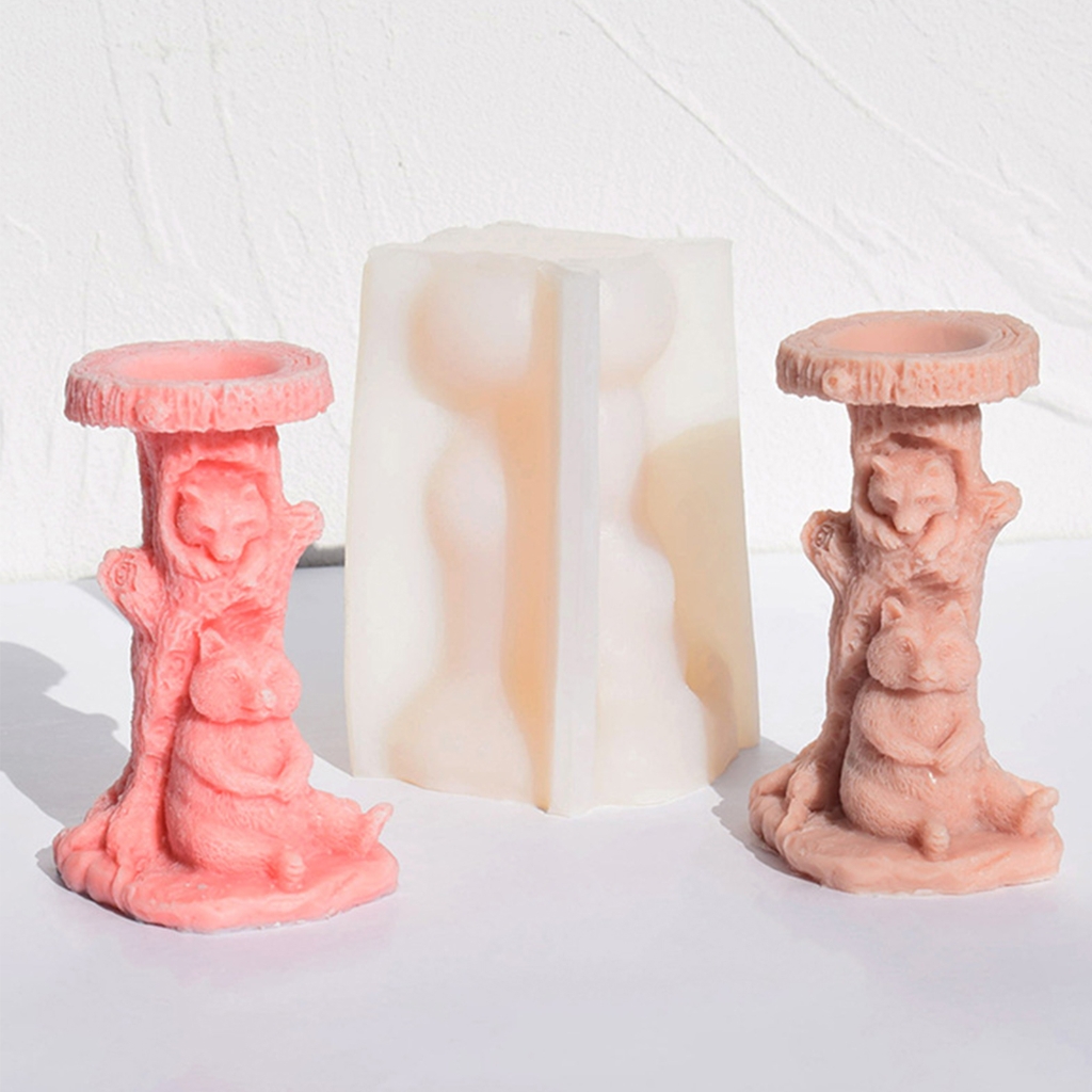 Oasiva Handmade Candle Molds Epoxy Resin Molds 3D Bear Silicone Molds Ornament Molds