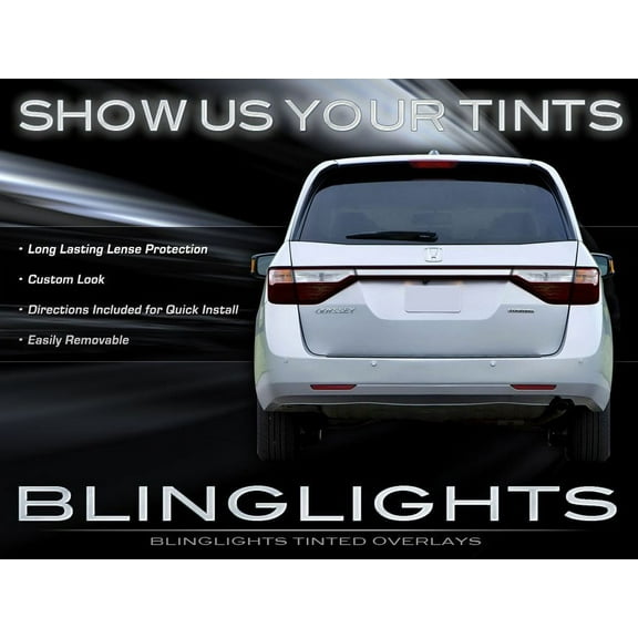 For The Honda Odyssey Tinted Tail Lamp Light Overlays Kit Smoked Protection Film