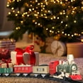 thumbnail image 2 of ​Christmas Electric Train Set w/ Lights & Music - Motorized Battery Powered Toy Tracks for Kids Ages 3+, Creative Building Gift (Requires 2 AA Batteries)​​ green, 2 of 6