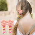 thumbnail image 3 of XMMSWDLA Bowknot Braided Telephone Wire Hair Bands, No Crease Elastic Coils, Waterproof High Elastic Rubber Hair Headband Coil Headband Ponytail Bracket Accessories, 2PC Women Girls, 3 of 4
