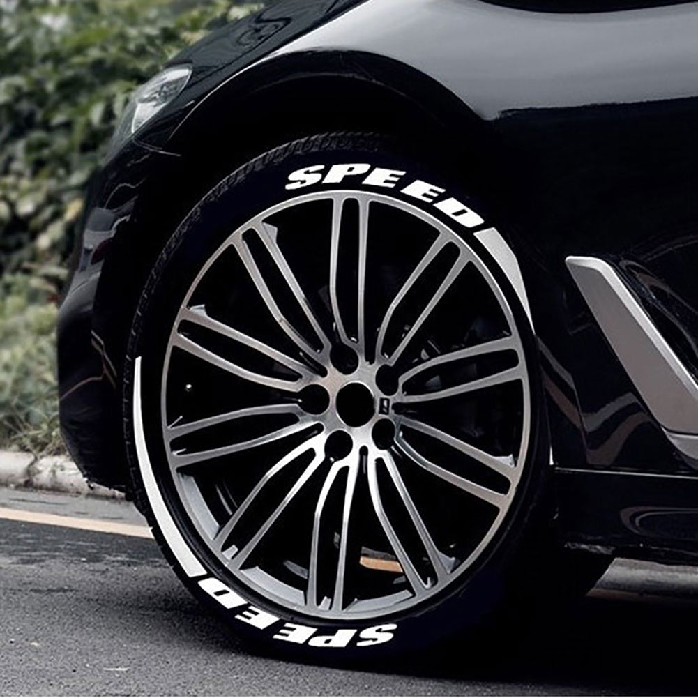 themesmith Car Tire Letter Stickers Personality Modified 3D Stereo Car Tire Stickers Tire Letter Decorative Stickers