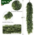 thumbnail image 5 of 6FT Real Touch Cedar Christmas Garland, Artificial Christmas Garlands Faux Greenery Garland for Holiday, Fireplace Table, Window, Mantel, Stairs, Home, Indoor Outdoor Christmas Decoration, 5 of 11