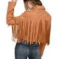 thumbnail image 5 of Rggeeun Jackets For Women Fringe Leather Jackets Fashion Tassel Motorcycle Cropped Coats Women Fall Clothes, 5 of 9