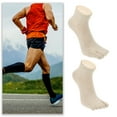 thumbnail image 2 of Unique Bargains 1 Pair Full Finger Two Toe Socks Unisex Non Slip Sticky Daily Fit Finger Socks Beige, 2 of 7