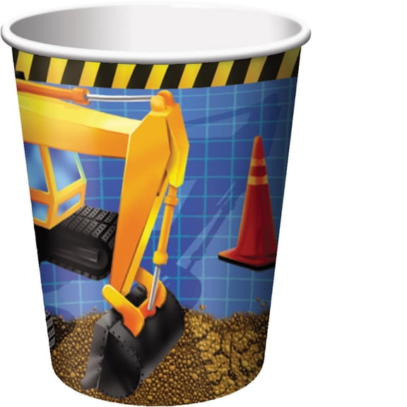 Under Construction 9oz Paper Cups (8ct)