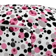 thumbnail image 3 of Retro Pouf Cover with Zipper, Pattern with Different Colored Big and Small Polka Dots Grunge Effect Spotty Design, Soft Decorative Fabric Unstuffed Case, 30" W X 17.3" L, Multicolor, by Ambesonne, 3 of 5