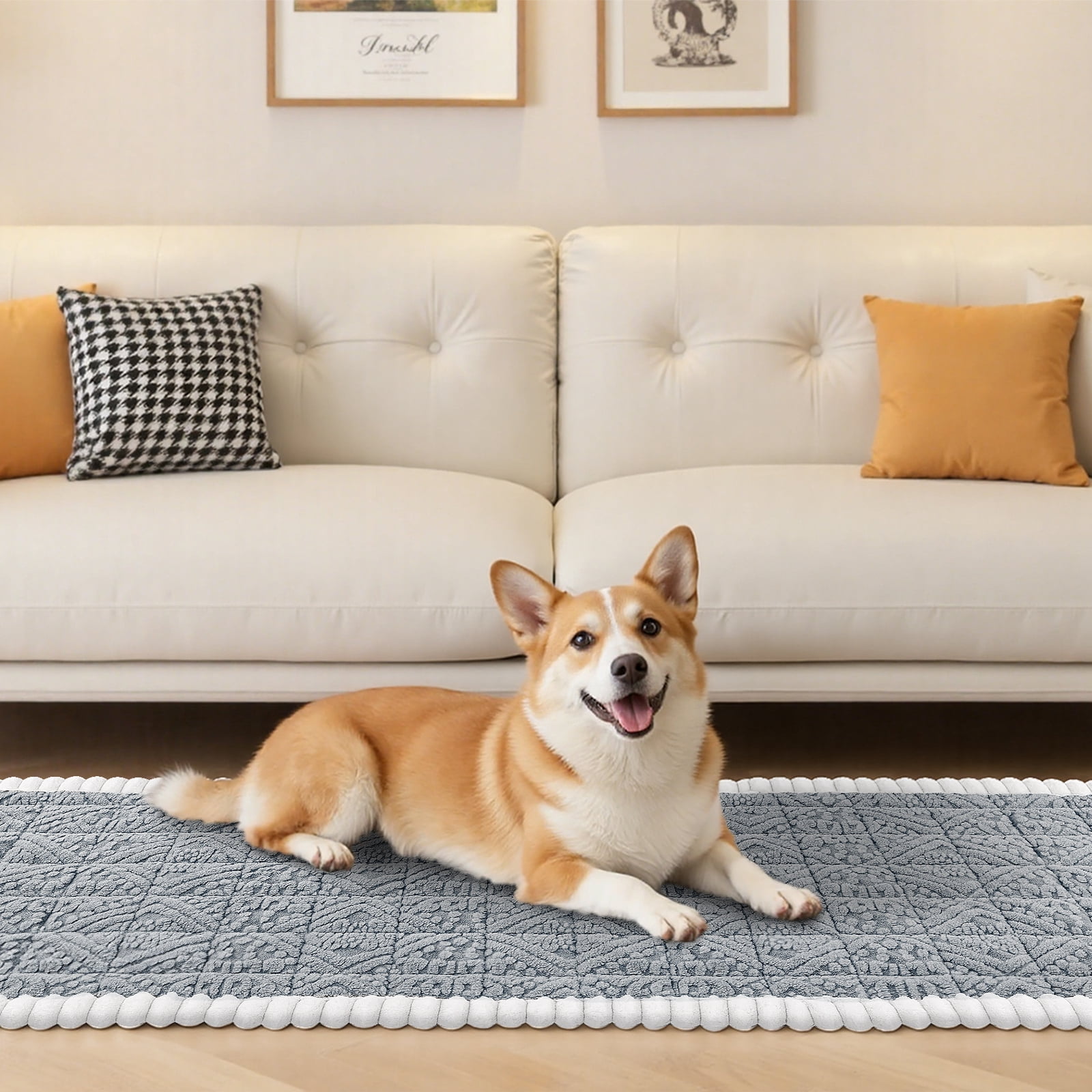 Vaukki 27.6"×71" Geometric Jacquard Sofa Slipcover,Non-Slip Washable Pet Friendly Couch Cover Furniture Cushion Protector for Dogs Cats,Gray