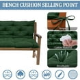 thumbnail image 5 of Swing Replacement Cushions, Swing Cushions 3 Seater Replacement, 2-3 Seater Bench Cushions for Porch Swing Cushions Outdoor, Waterproof Garden Recliner Seat Cushions（Dark Green 40*60in）, 5 of 6