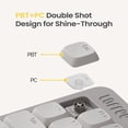 thumbnail image 3 of Flow Lite 100 Keys Low Profile Mechanical Keyboard, Swappable Rechargeable Wireless Keyboard with 2.4G Receiver, Bluetooth and Wired Connection for Windows, Mac/ Specter Linear Switches (Off-white), 3 of 9