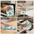 thumbnail image 6 of 2 Pcs Pioneer Flower Floral Print Pattern Kitchen Towels, Funny Microfiber Dish Towel Set, 18" X 26" Tea Towels, 6 of 6